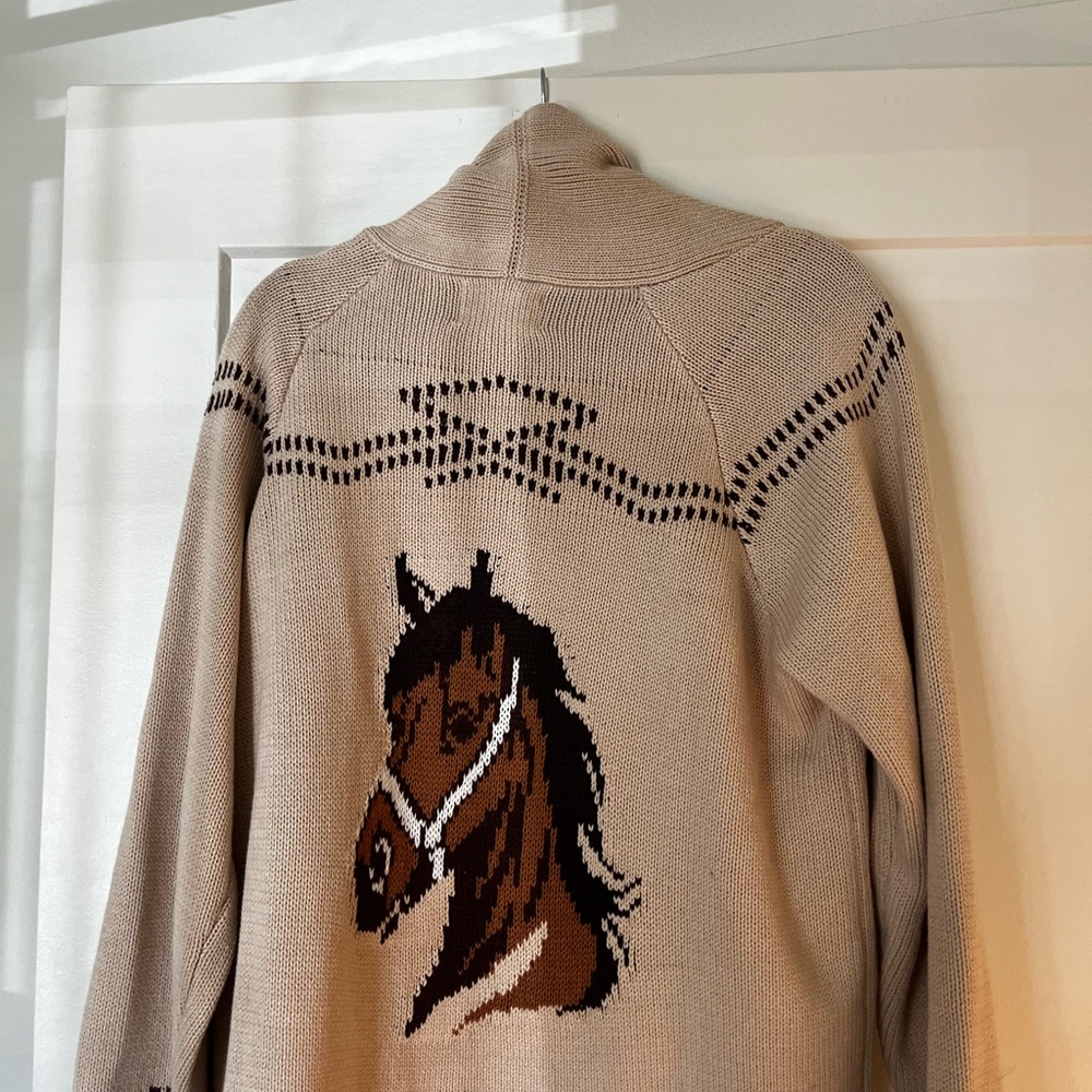 Vintage vibe horse cardigan